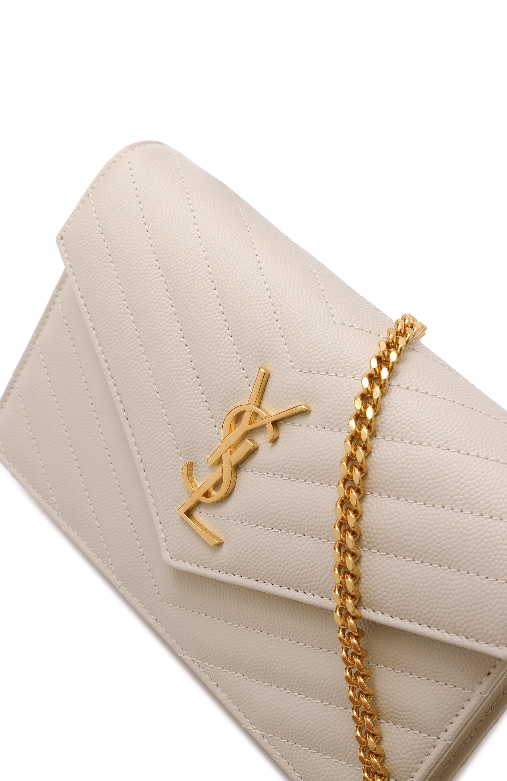 Сумка cassandre SAINT LAURENT кремового цвета по цене 146500 руб., арт. 857605/B0W01, фото 6 Сумка cassandre SAINT LAURENT, арт. 857605/B0W01, фото 6