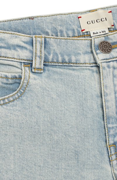 Джинсовые шорты GUCCI голубого цвета по цене 35150 руб., арт. 540491/XDAC8, фото 3 Джинсовые шорты GUCCI, арт. 540491/XDAC8, фото 3