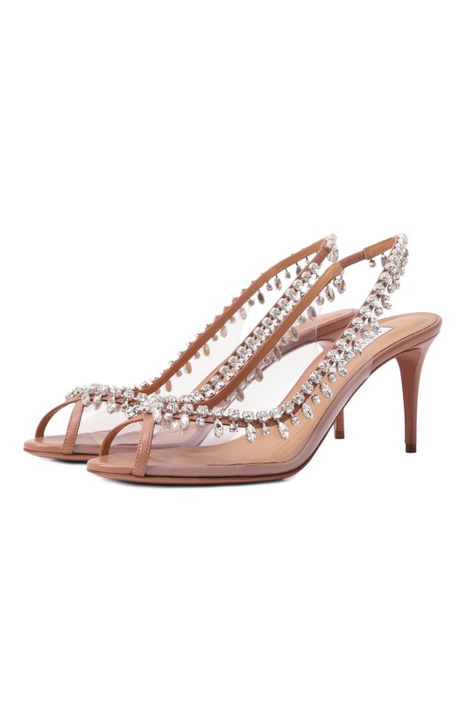 Туфли Temptation Crystal 75 Aquazzura TEMMIDS1/NPV Прозрачный TEMMIDS1/NPV