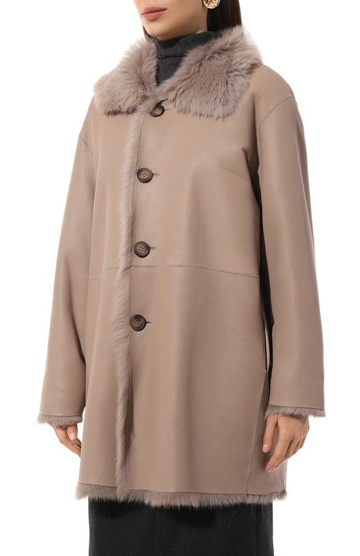 Двусторонняя дубленка Chaud Studio TOSCANA24 Бежевый  TOSCANA24 Фото 7