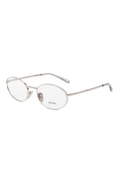 Женские оправа PRADA серебряного цвета, арт. A57V-1BC101 | Фото 1 (Нос: Не проставлено; Региональные ограничения белый список (Axapta Mercury): Не проставлено; Тип очков: Оправа; Материал: Металл; Очки форма: Овальные; Оптика Гендер: оптика-женское)