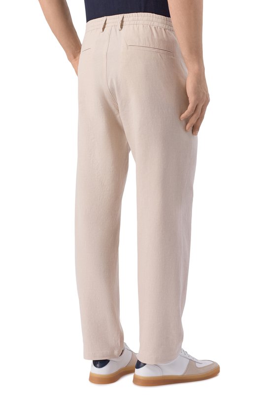 Брюки изо льна и вискозы Bogner 18671270 Бежевый  18671270 Фото 4