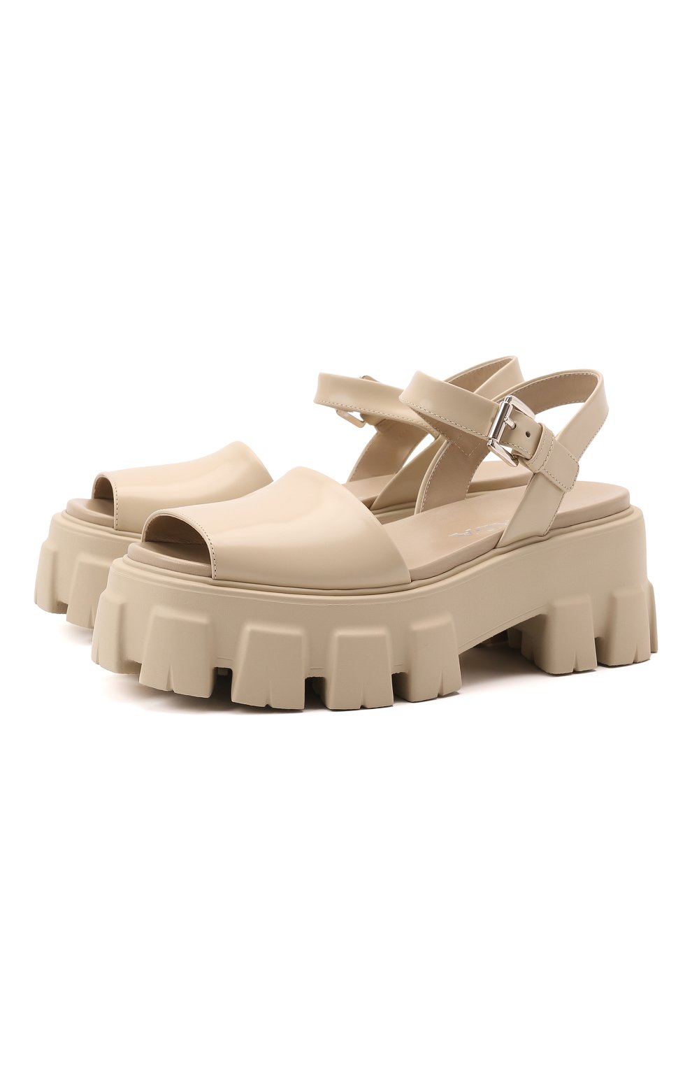 Кожаные сандалии monolith PRADA, арт. 1X526M-055-F0F24-D055, фото 1