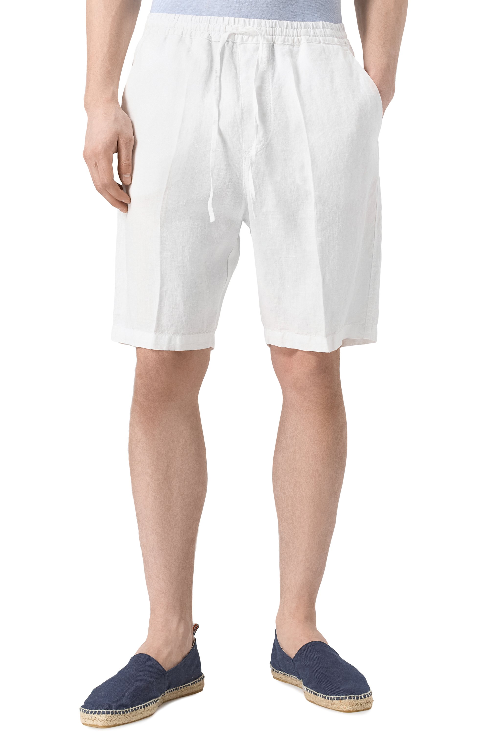 Льняные шорты 120% LINO белого цвета по цене 27100 руб., арт. 32ALIM29CM/0253/000, фото 3 Льняные шорты 120% LINO, арт. 32ALIM29CM/0253/000, фото 3