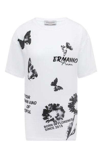 Женская хлопковая футболка ERMANNO FIRENZE, арт. D40EL 066EI6