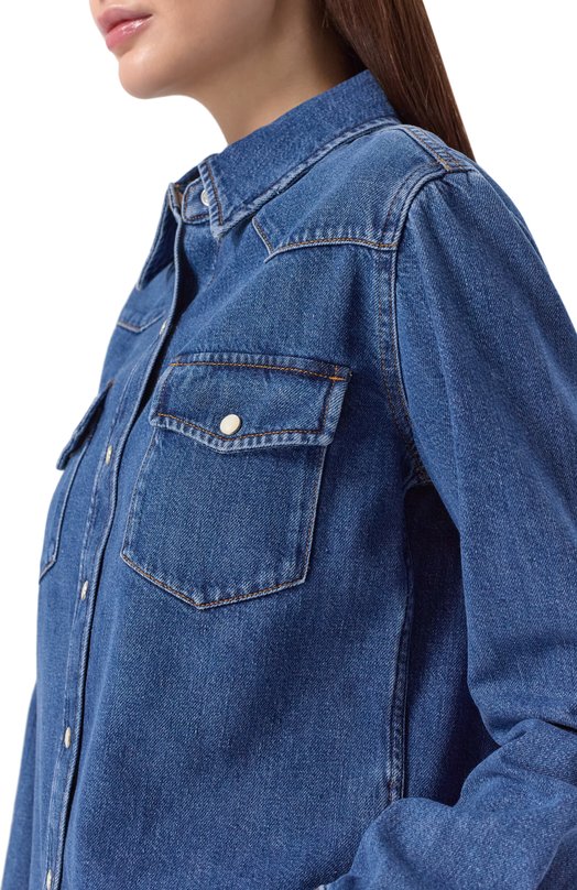 Джинсовая рубашка Frame Denim 7035217/THE CLASSIC SHIRT Синий  7035217/THE CLASSIC SHIRT Фото 5