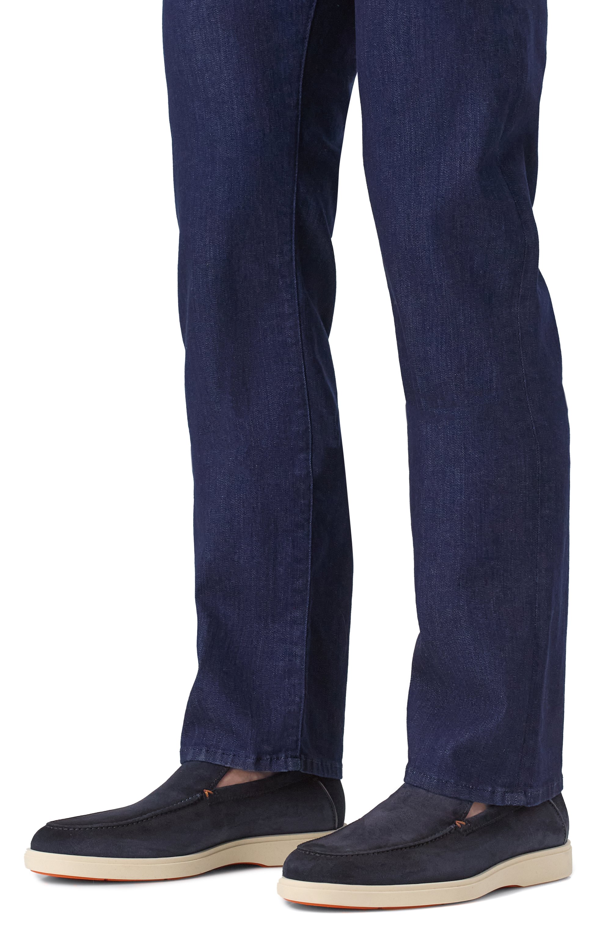 Замшевые лоферы detroit SANTONI темно-синего цвета по цене 66000 руб., арт. MGDG17824TICBGEX, фото 3 Замшевые лоферы detroit SANTONI, арт. MGDG17824TICBGEX, фото 3