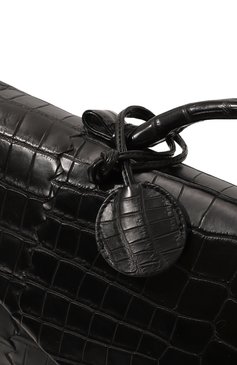 Мужской портфель из кожи крокодила BOTTEGA VENETA черного цвета, арт. 122139/VDBE0 | Фото 3 (Материал сплава: Проставлено; Драгоценные камни: Проставлено; Размер: large; Материал: Экзотическая кожа)