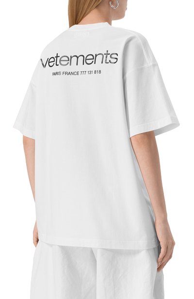 Хлопковая футболка VETEMENTS, арт. UE64TR150W, фото 4