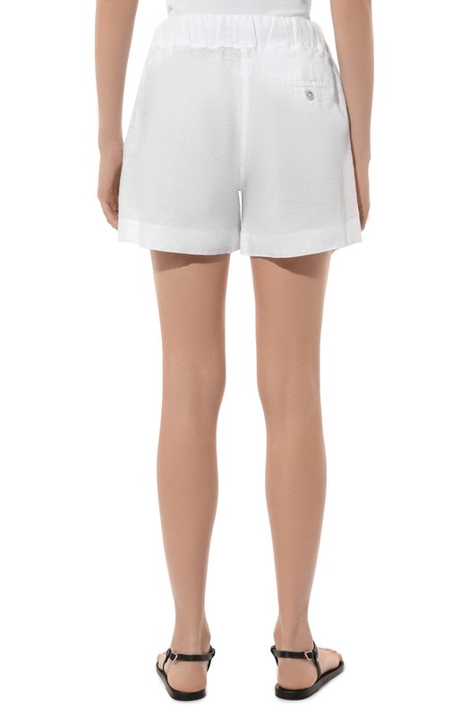 Льняные шорты 120% Lino 32ALIW29BR/000F753 Белый  32ALIW29BR/000F753 Фото 4