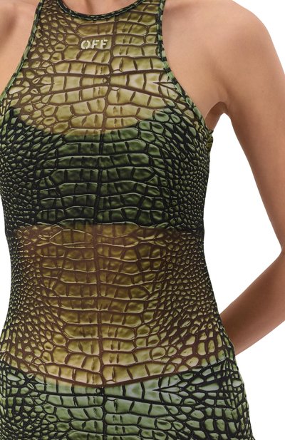 Платье OFF-WHITE хаки цвета по цене 68150 руб., арт. 0WDB54JS25JER0015810, фото 5 Платье OFF-WHITE, арт. 0WDB54JS25JER0015810, фото 5