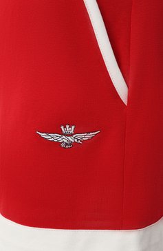Женские хлопковые шорты AERONAUTICA MILITARE красного цвета, арт. BF018DF582 | Фото 6 (Драгоценные камни: Проставлено; Материал сплава: Проставлено; Длина Ж (юбки, платья, шорты): Мини; Стили: Спорт-шик; Материал внешний: Хлопок, Синтетический материал)