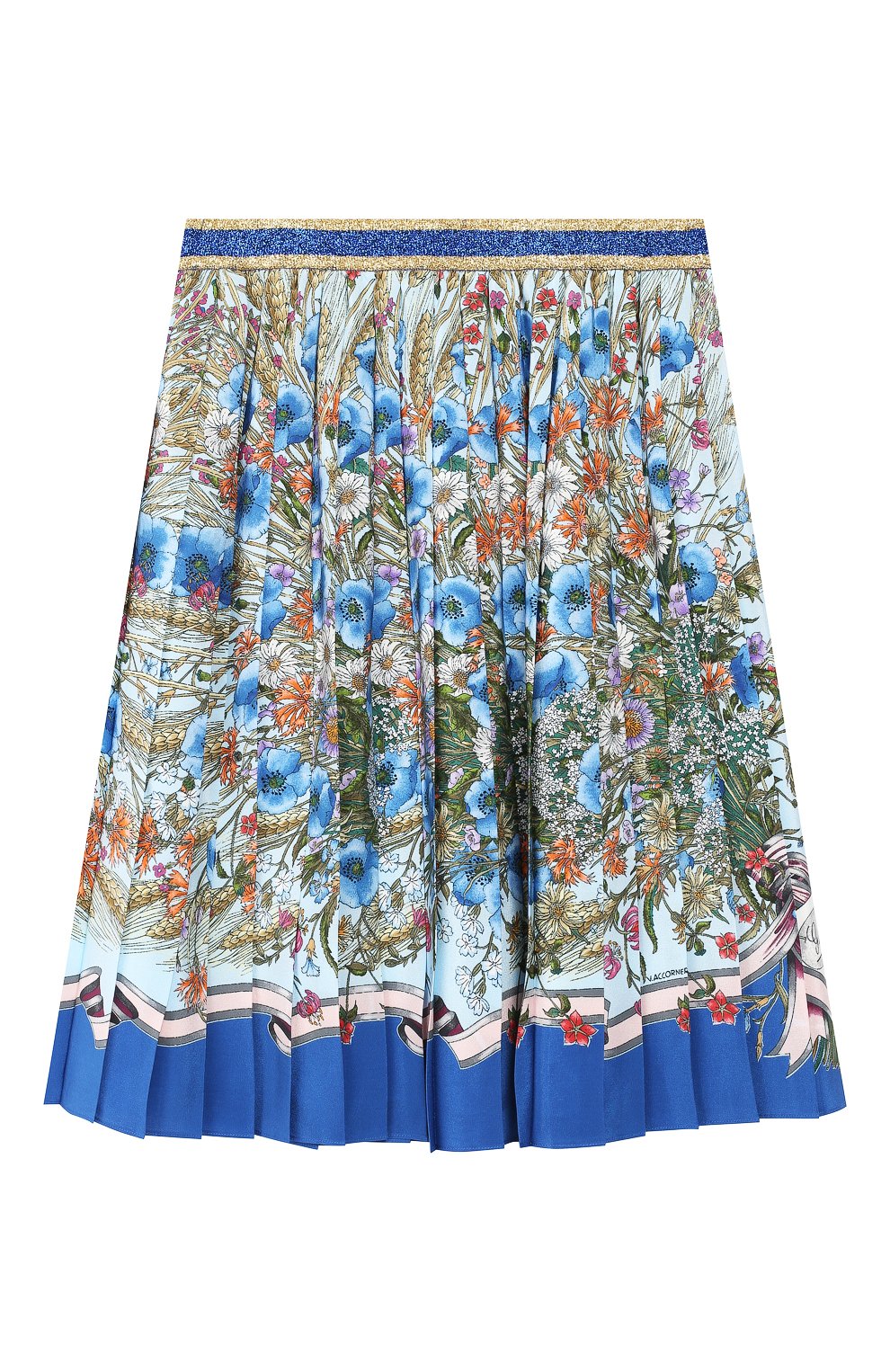 Плиссированная юбка из шелка GUCCI, арт. 554401/ZAAVV, фото 1