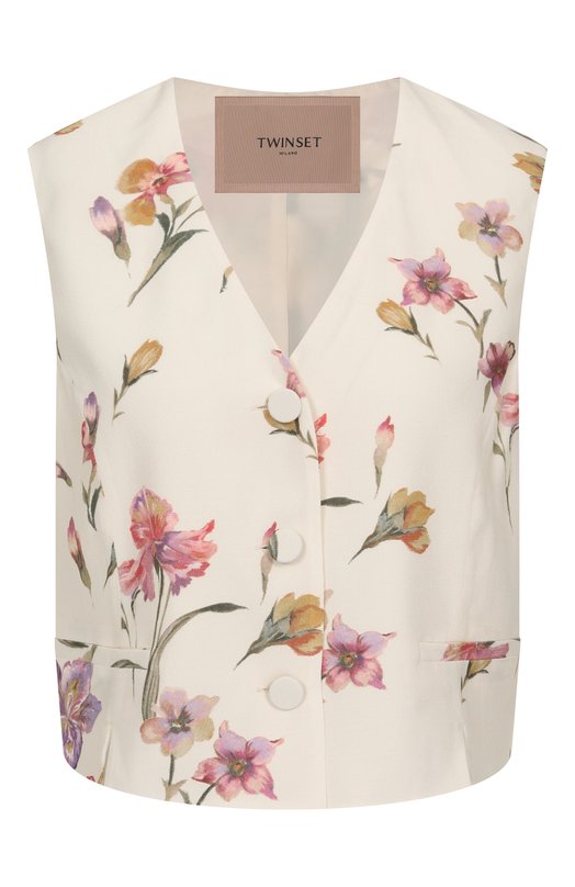 Жилет из вискозы Twinset 251TP2777 Кремовый 251TP2777