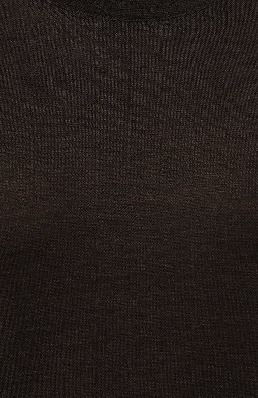 Шерстяная футболка Giorgio Armani 3RSM60/SJAQZ Коричневый  3RSM60/SJAQZ Фото 5