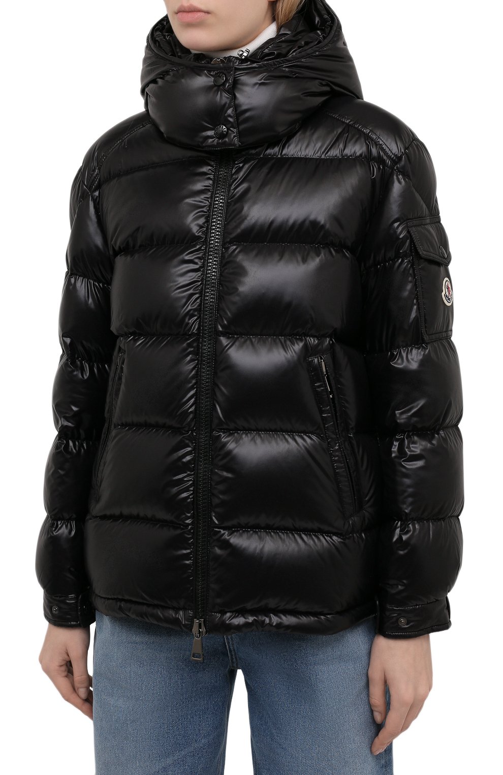 Пуховик fustet MONCLER черного цвета по цене 169000 руб., арт. G2-093-1A000-84-68950, фото 3 Пуховик fustet MONCLER, арт. G2-093-1A000-84-68950, фото 3