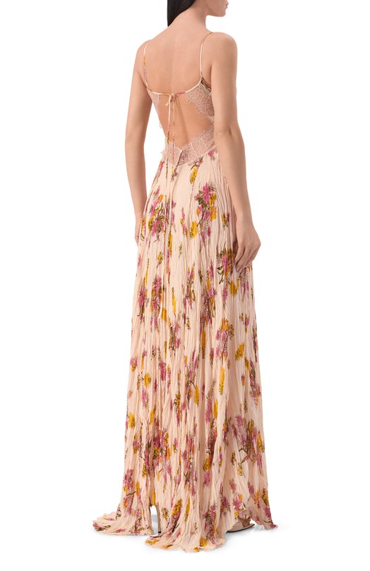 Платье из вискозы Blumarine 2A805A Бежевый  2A805A Фото 3