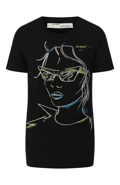Женская хлопковая футболка OFF-WHITE, арт. 0WAA049E19B070621001