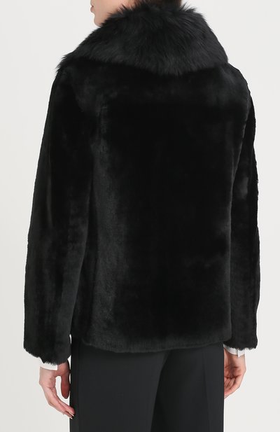 Укороченная шуба прямого кроя из овчины GIORGIO ARMANI, арт. ZAB12P/ZAP28, фото 4