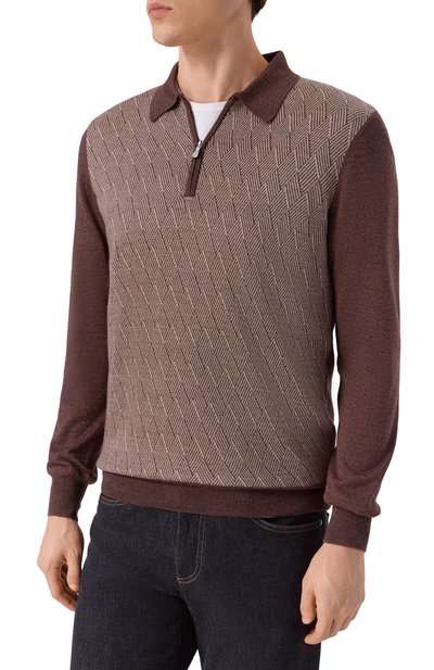 Поло из шерсти и шелка GRAN SASSO, арт. 57137/13126, фото 3