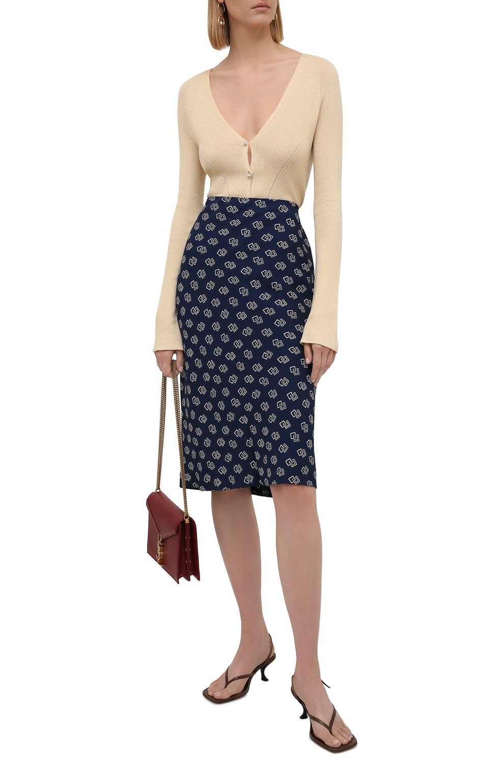 Юбка из вискозы RALPH LAUREN синего цвета по цене 149500 руб., арт. 290843997, фото 2 Юбка из вискозы RALPH LAUREN, арт. 290843997, фото 2