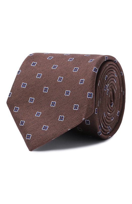 Шелковый галстук Corneliani 25U302-2520323 Коричневый 25U302-2520323