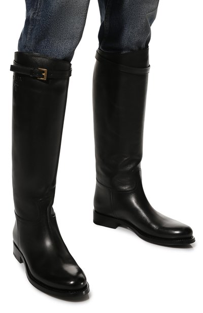 Кожаные сапоги PRADA, арт. 1W175M-34A-F0002-D030, фото 3