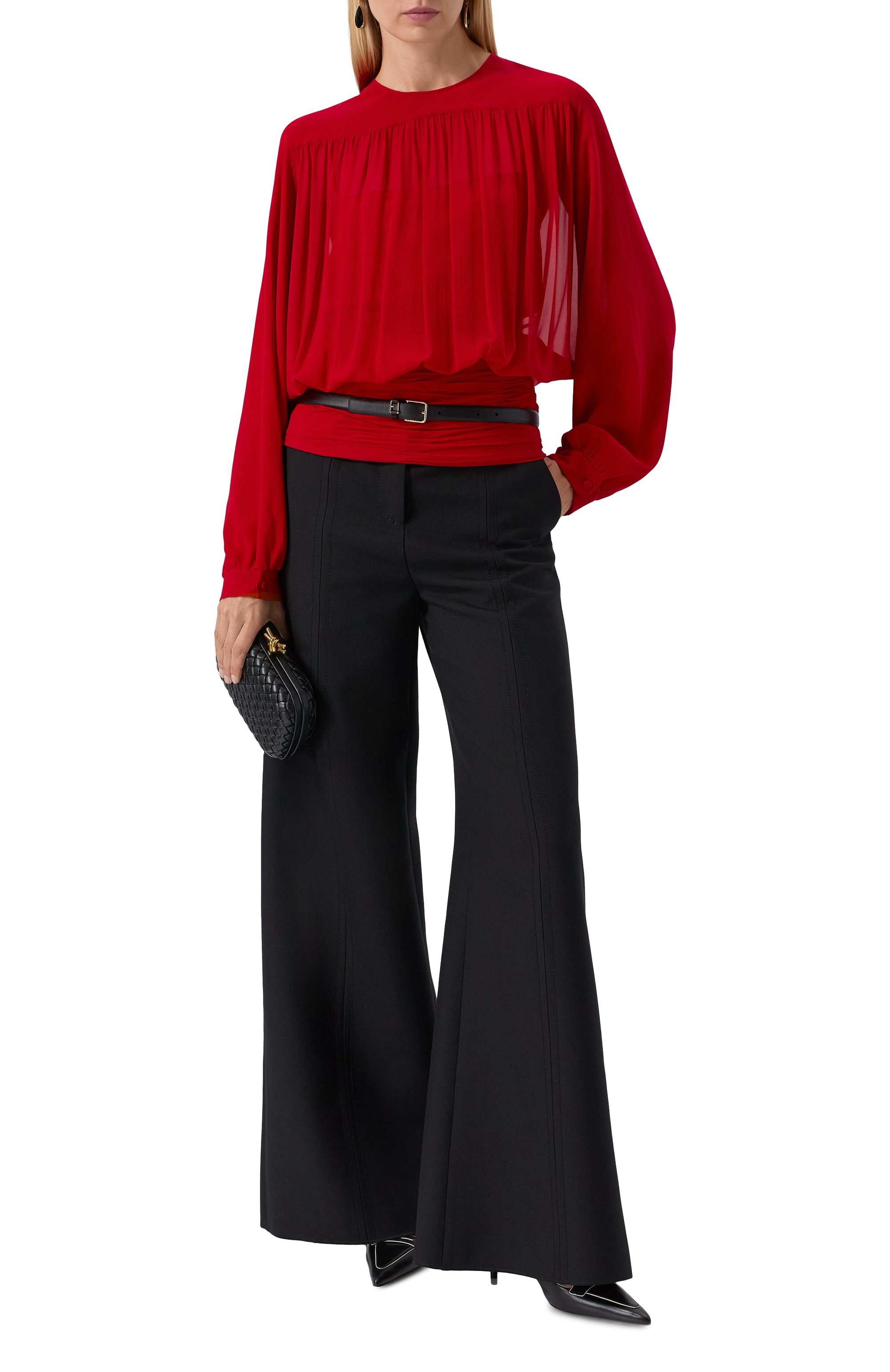 Шелковая блузка VALENTINO, арт. 6B0AEAG5/93M, фото 2