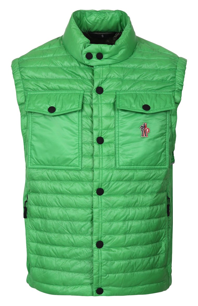 Мужской утепленный жилет ollon MONCLER GRENOBLE зеленого цвета, арт. 1A00012/595B1 | Фото 1 (Материал подклада: Синтетический материал; Длина (верхняя одежда): Короткие; Материал внешний: Синтетический материал; Стили: Кэжуэл; Мужское Кросс-КТ: жилеты-тонкие; Автоматизация ТО: Проставлено; Автоматизация состава: Проставлено)