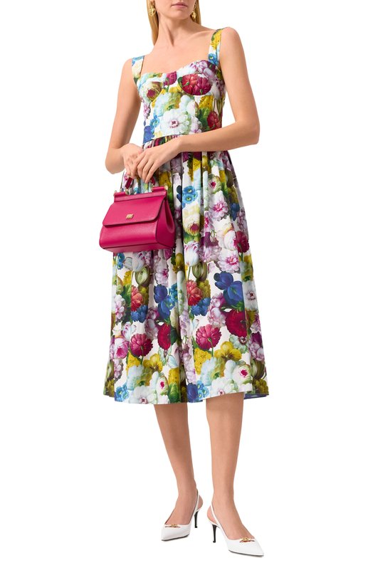Хлопковое платье Dolce & Gabbana F6ZT1T/HS5Q2 Разноцветный  F6ZT1T/HS5Q2 Фото 2