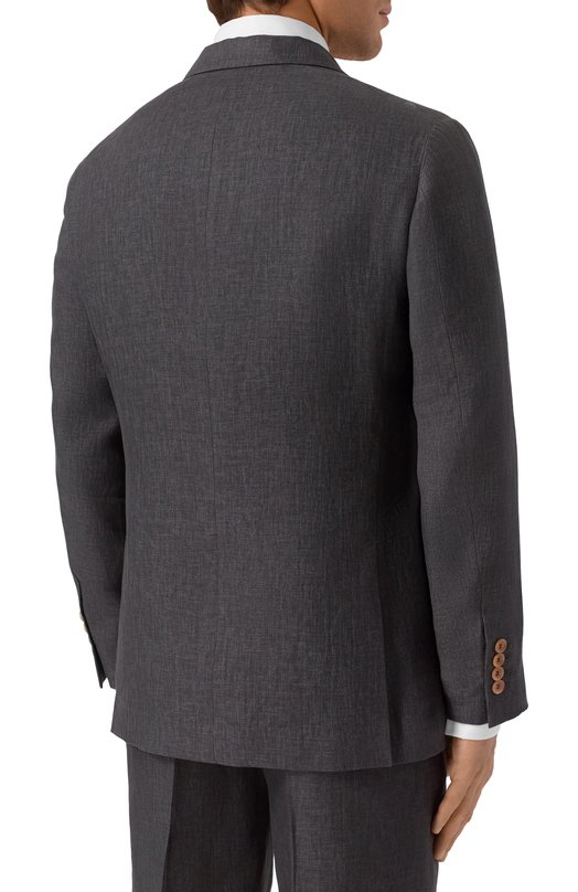 Льняной костюм Brunello Cucinelli MB406LDTR Серый  MB406LDTR Фото 3