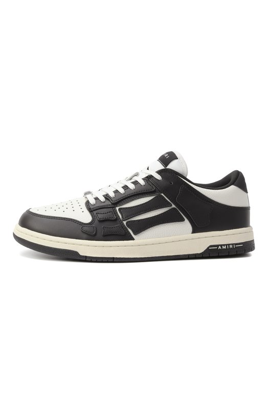 Кожаные кеды  Skel-Top Amiri AMF0SR1047 Чёрно-белый  AMF0SR1047 Фото 4