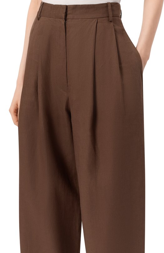 Льняные брюки Albus Lumen AL.RT25.004.DSWLPANTS Коричневый  AL.RT25.004.DSWLPANTS Фото 5