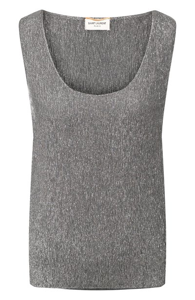 Женский шелковый топ SAINT LAURENT, арт. 606943/Y3A60