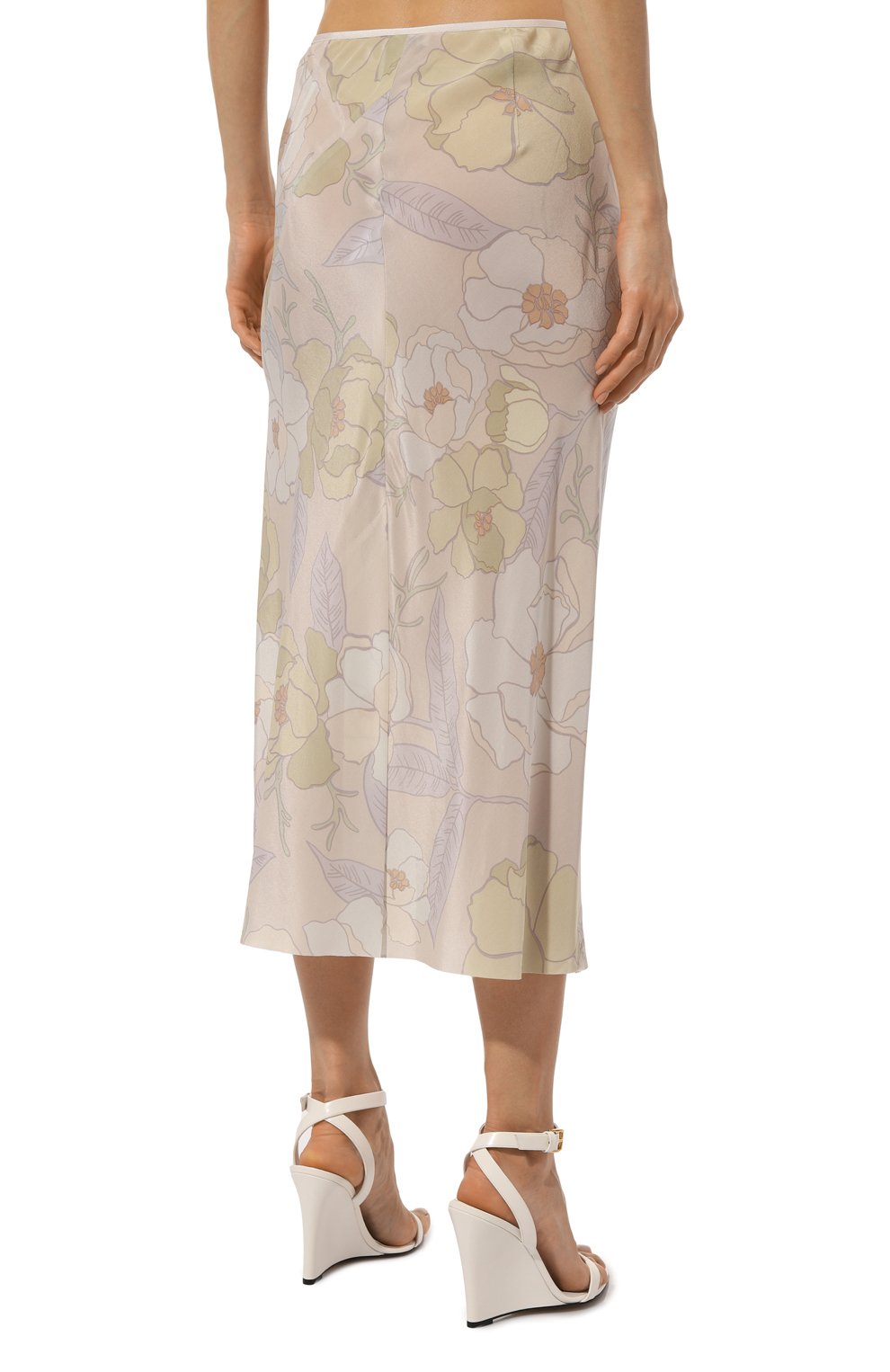 Шелковая юбка DRIES VAN NOTEN кремового цвета по цене 59950 руб., арт. 242-010802-9068, фото 4 Шелковая юбка DRIES VAN NOTEN, арт. 242-010802-9068, фото 4