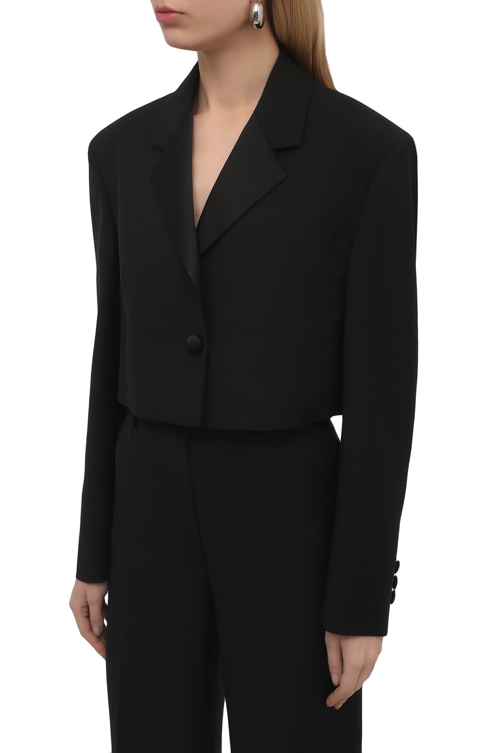 Жакет PRADA черного цвета по цене 240000 руб., арт. P514M-1Z9M-F0002-221, фото 3 Жакет PRADA, арт. P514M-1Z9M-F0002-221, фото 3