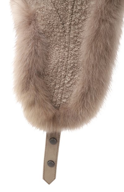 Утепленная шапка-ушанка star с отделкой из соболя BLACK SABLE, арт. BS-FHST-PB, фото 3