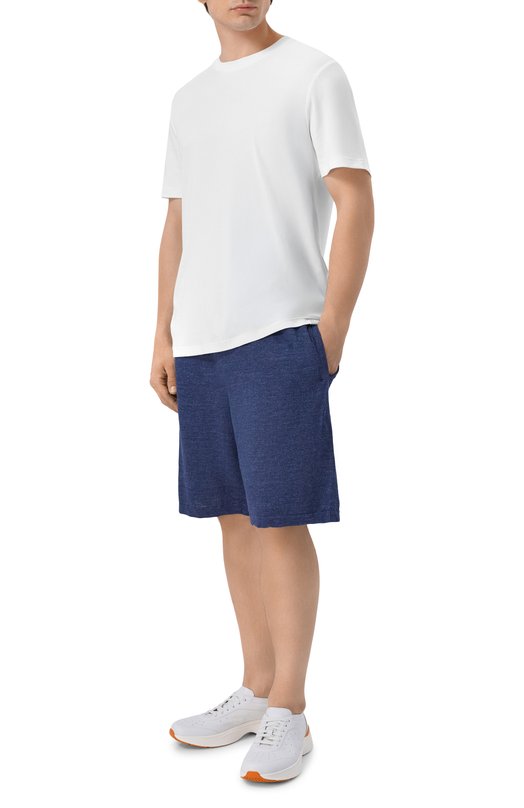 Шорты изо льна и шелка Andrea Campagna M5426-8088 Синий  M5426-8088 Фото 2