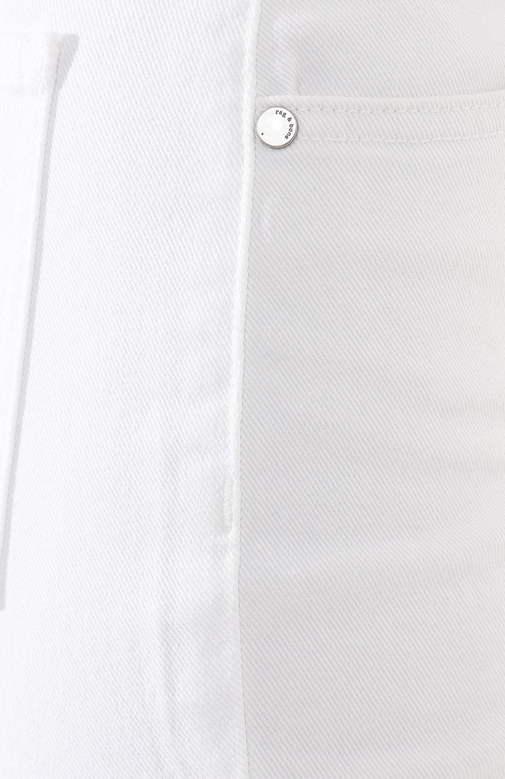 Укороченные джинсы RAG AND BONE белого цвета по цене 21000 руб., арт. W26220137WHT, фото 5 Укороченные джинсы RAG AND BONE, арт. W26220137WHT, фото 5
