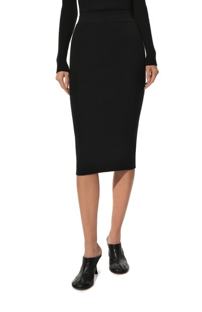 Хлопковая юбка VERSACE JEANS COUTURE, арт. 73HAEM29-73DPM29 RIB STRETCH FIL./CM01G, фото 3