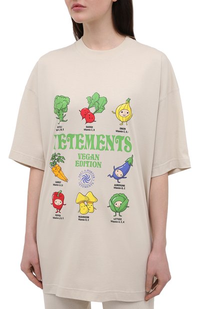 Хлопковая футболка VETEMENTS, арт. UA52TR380W 1611/W, фото 3