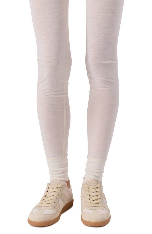 Кожаные кеды Replica Maison Margiela S58WS0109/P1895 Кремовый  S58WS0109/P1895 Фото 2