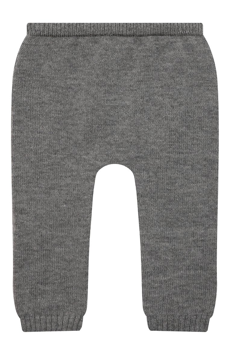 Детский комплект из пуловера и брюк BABY T серого цвета, арт. 22AI170C/1M-12M | Фото 5 (Материал внешний: Шерсть; Материал сплава: Проставлено; Нос: Не проставлено)