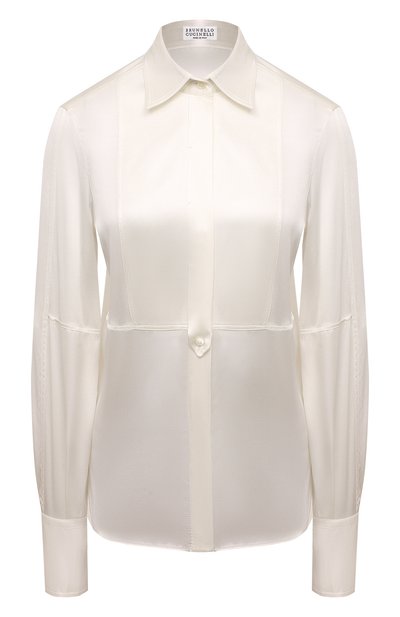  Атласная блузка BRUNELLO CUCINELLI, арт. MPC59NR516, фото 1