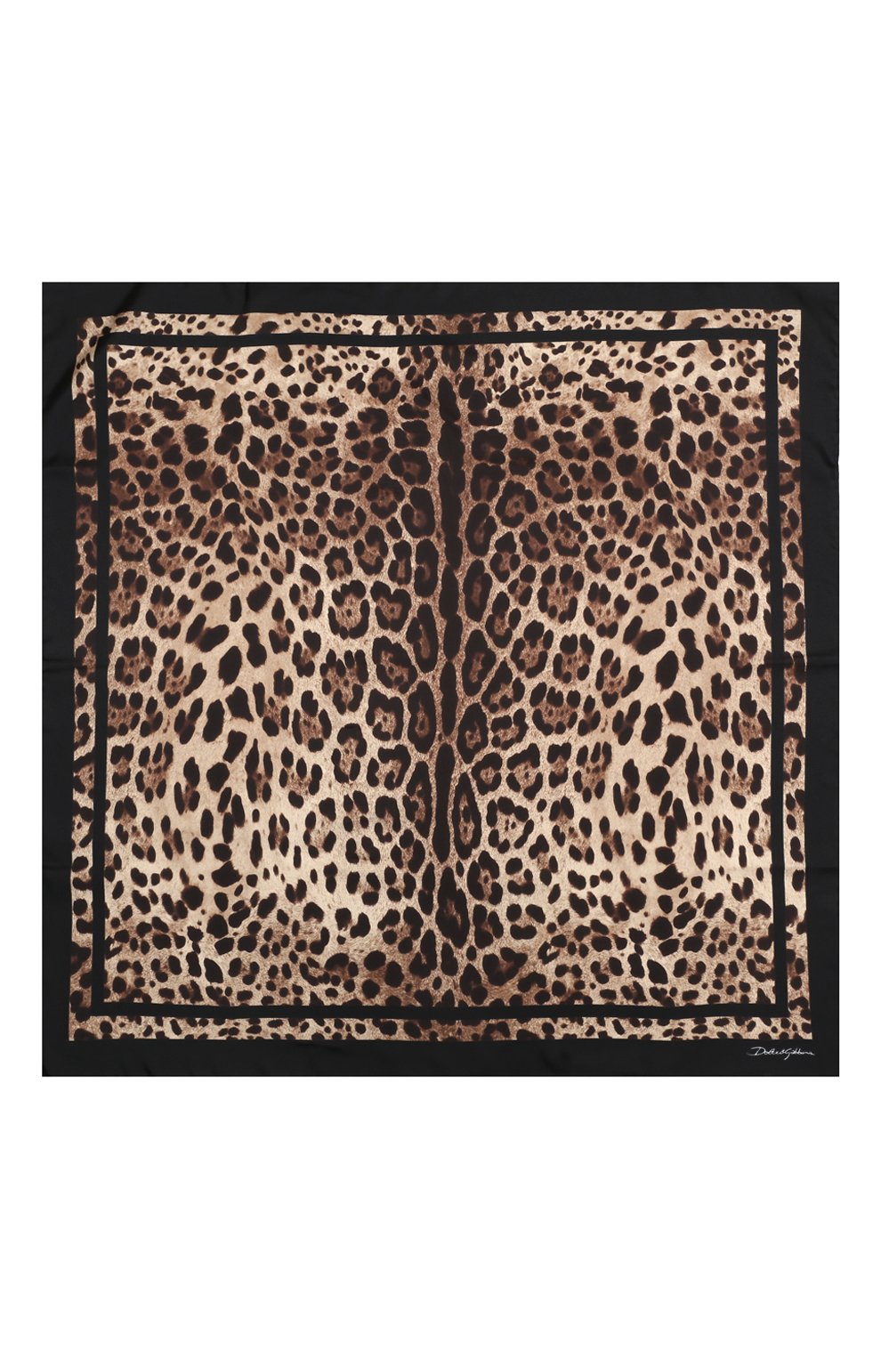 Шелковый платок DOLCE & GABBANA коричневого цвета по цене 69950 руб., арт. FN090R/GDCF5, фото 5 Шелковый платок DOLCE & GABBANA, арт. FN090R/GDCF5, фото 5