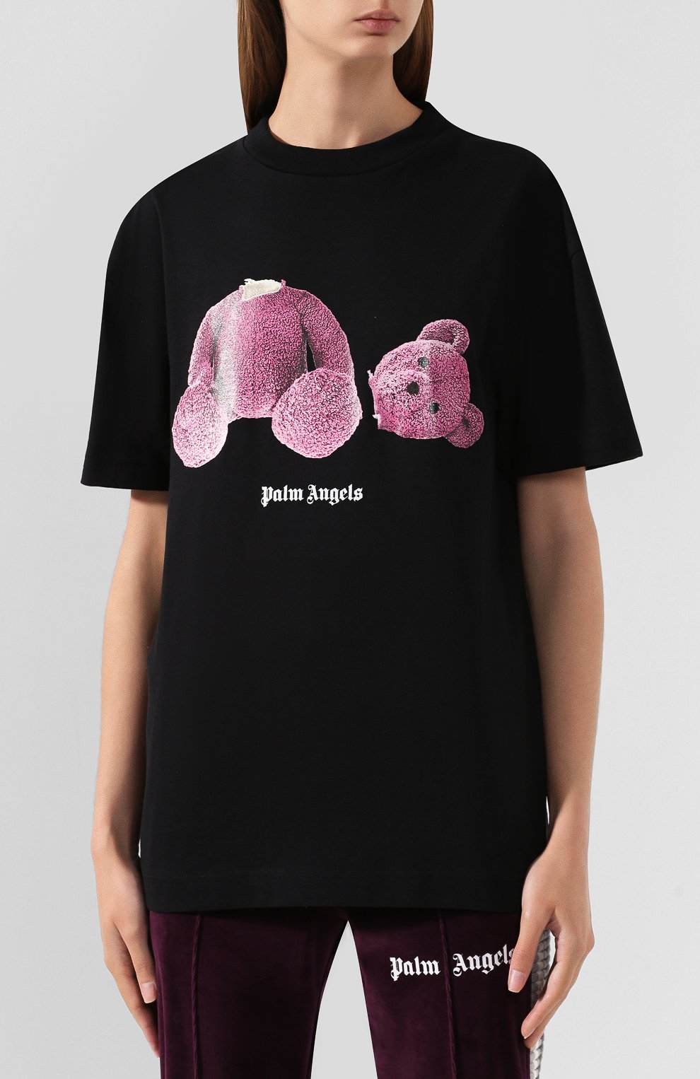 Хлопковая футбо лка PALM ANGELS, арт. PMAA001F194130031028/W, фото 3