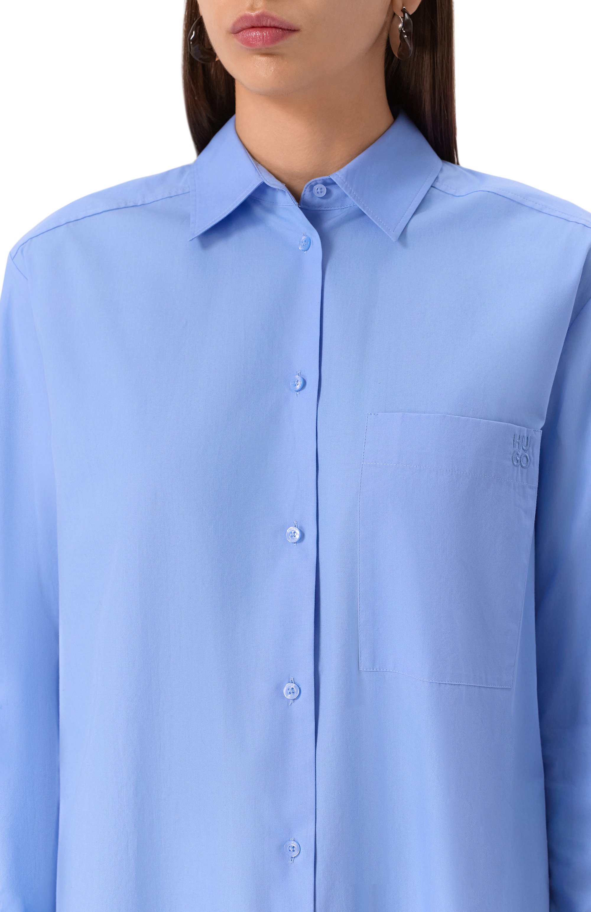 Хлопковая рубашка HUGO, арт. 50515741, фото 5