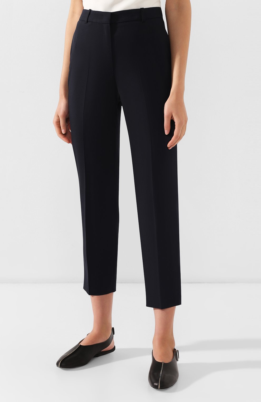 Брюки со стрелками JIL SANDER NAVY темно-синего цвета по цене 29950 руб., арт. JNWM3004A/JM2124, фото 3 Брюки со стрелками JIL SANDER NAVY, арт. JNWM3004A/JM2124, фото 3
