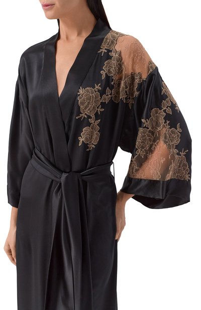 Шелковый халат CARINE GILSON, арт. AL0168AP, фото 4
