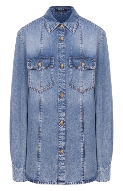 Женская джинсовая рубашка BALMAIN, арт. FF0HC080/DF97
